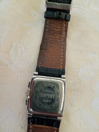 Orologio Esprit Uomo Quadrato Nero Argento
