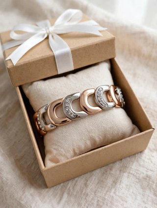 Pulsera elástica bicolor