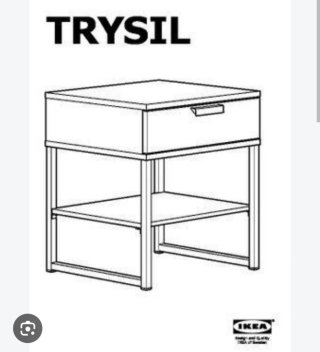 Comodino TRYSIL IKEA Bianco