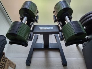 Rack de musculación ,Mancuernas y Barras