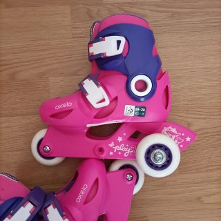 Patines OXELO + casco niña T.26-28
