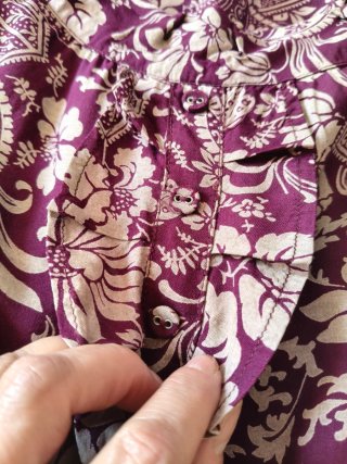 Vestido Nice Things estampado floral burdeos T.38