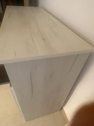 Cómoda 4 cajones madera blanco roto