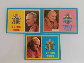 3 Pegatinas Juan Pablo II Visita España