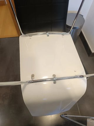 Juego de 4 sillas de cocina blancas y negras