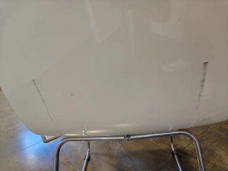 Juego de 4 sillas de cocina blancas y negras