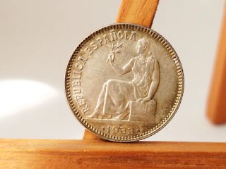 Espectacular Moneda Plata 1 peseta 1933 *3*4