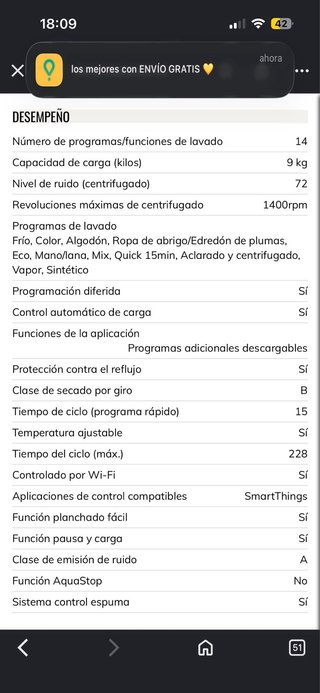 Lavadora Samsung Blanca