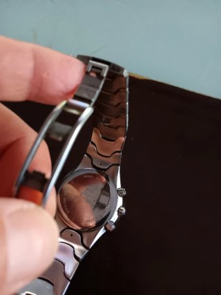 Reloj Cronógrafo Plata y Azul