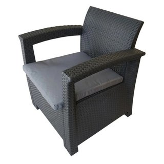 Conjunto de ratán sintético gris Capri Chillvert