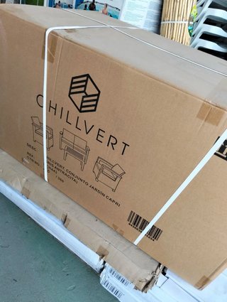 Conjunto de ratán sintético gris Capri Chillvert