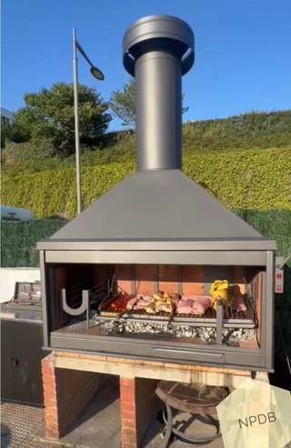 Barbacoa leñero con campana SS-3