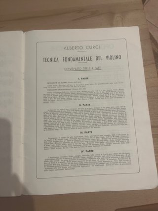 Tecnica Fondamentale del vìolino. Alberto Curci