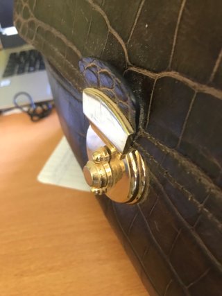 Bolso Uterque Piel Marrón Cocodrilo