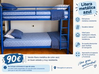 Litera metálica azul resistente