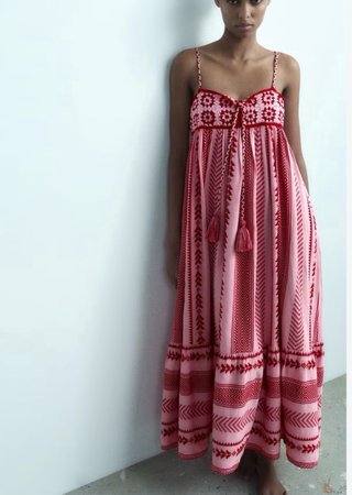 Vestido largo Zara estampado