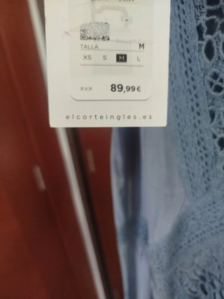 Vestido Tintoretto azul talla S