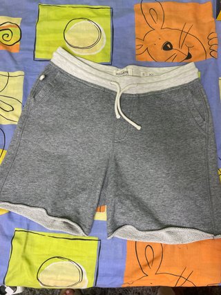 Pull&Bear Pantalón Corto Gris Talla S