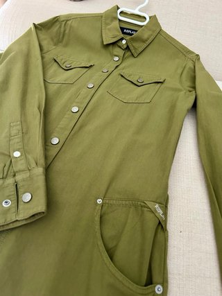 Vestido Replay verde oliva