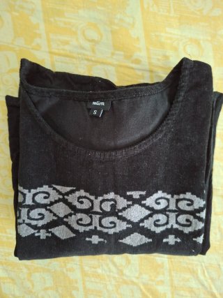 Vestido de pana con estampado