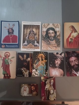 Lote de 10 estampas religiosas