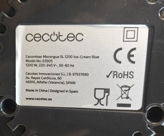 Cecotec Batidora Amasadora Cecomixer Merengue 5L