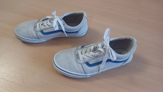 Zapatillas Vans grises y azules