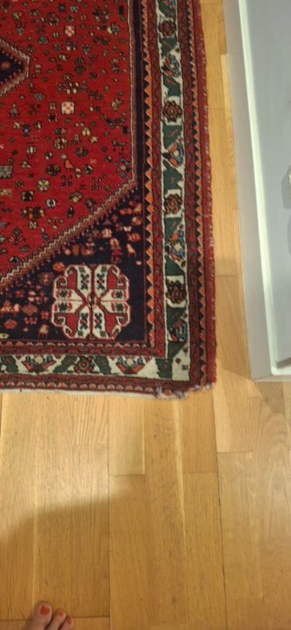 Alfombra Oriental Roja y Multicolor