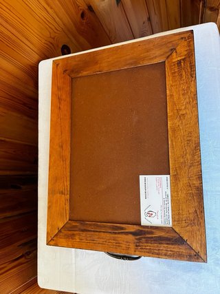 Vassoio e tazzine in Legno/ceramica dipinto a mano