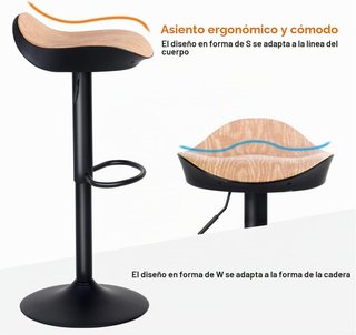 Pack 2 Taburetes Altos Bar YOUNIKE Giratorios