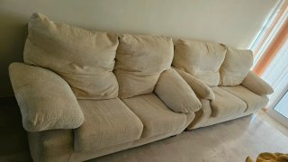 Conjunto Sofás 2+3 Plazas Tela Beige