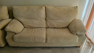 Conjunto Sofás 2+3 Plazas Tela Beige