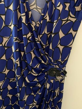 Vestito Promod fantasia blu e beige