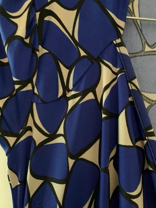 Vestito Promod fantasia blu e beige