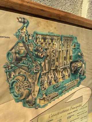 Cartel original antiguo del año 1930. Rolls-Royce
