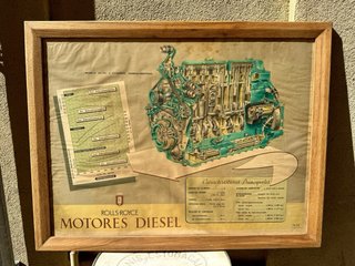 Cartel original antiguo del año 1930. Rolls-Royce