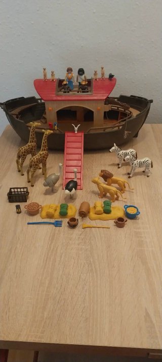 Playmobil,arca noe,lote,barco,animales,zoo,sabana