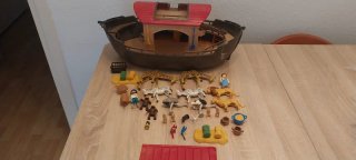 Playmobil,arca noe,lote,barco,animales,zoo,sabana