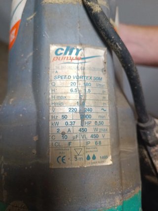Bomba de achique 0.5 CV monofásica