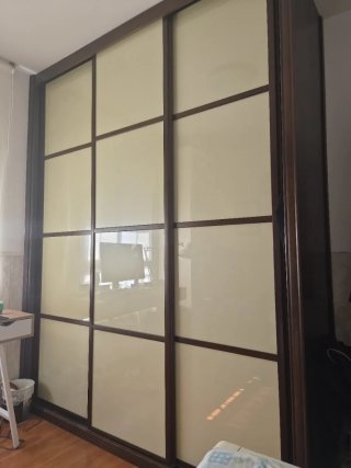 Puertas correderas armario roble y cristal