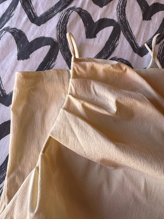 Zara Top Espalda Descubierta Amarillo Talla XS