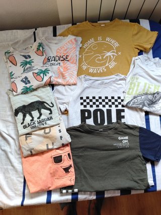 Lote 5 Camisetas Niños 8/9 Años