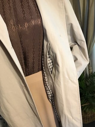 Gabardina Larga Beige y Marrón
