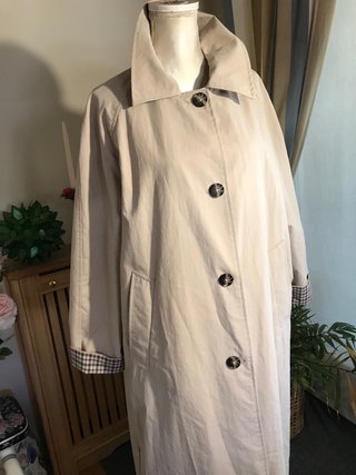 Gabardina Larga Beige y Marrón