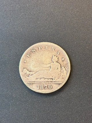 Moneda 2 Pesetas 1870 España