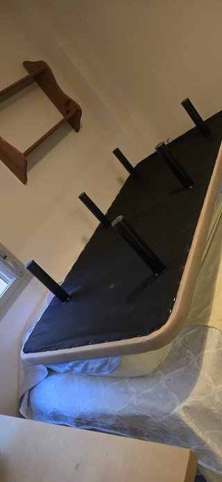 Cama 190x90 con somier de 6 patas