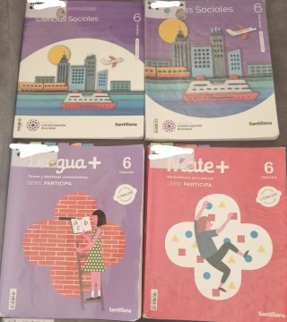 Libros de sexto de primaria y de quinto de primar