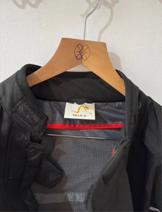 Chaqueta de motorista negra