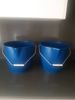 2 Cubos Plástico Azules