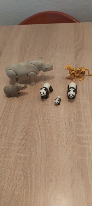 Playmobil,animales,lote,sabana,zoo,panda,guepardo